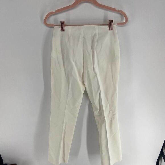 Rachel Zoe Sidney White gold Zip pocket Wool Pants NWT Womens 00 - Picture 6 of 7